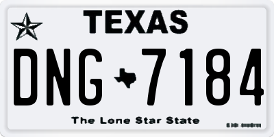 TX license plate DNG7184