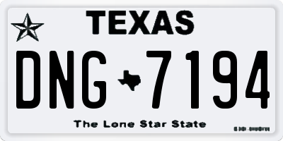 TX license plate DNG7194