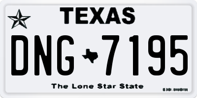TX license plate DNG7195