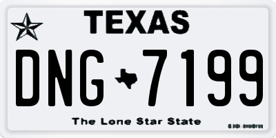 TX license plate DNG7199