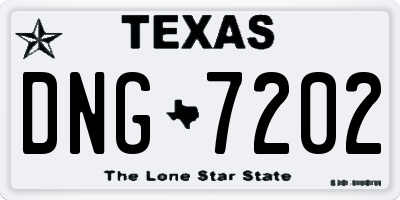TX license plate DNG7202