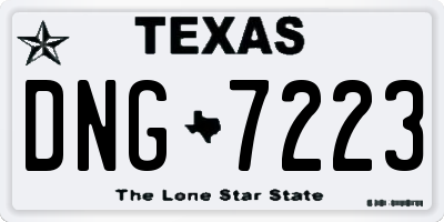 TX license plate DNG7223