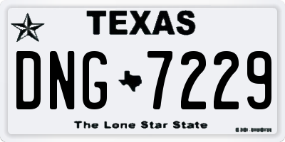TX license plate DNG7229