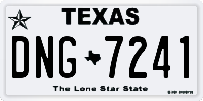 TX license plate DNG7241
