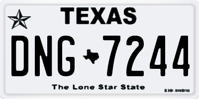TX license plate DNG7244