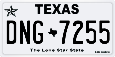TX license plate DNG7255