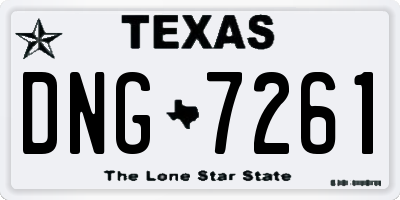 TX license plate DNG7261