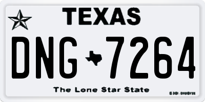 TX license plate DNG7264