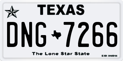 TX license plate DNG7266