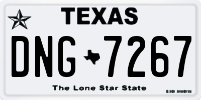 TX license plate DNG7267