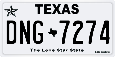 TX license plate DNG7274
