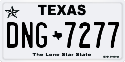 TX license plate DNG7277