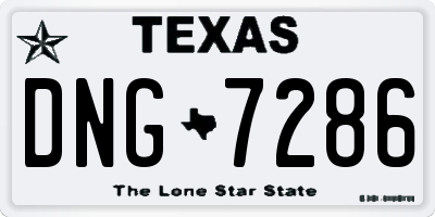 TX license plate DNG7286
