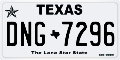 TX license plate DNG7296