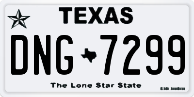 TX license plate DNG7299