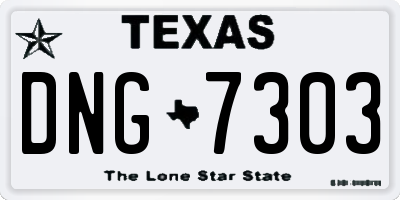 TX license plate DNG7303