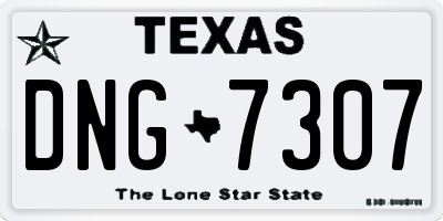 TX license plate DNG7307