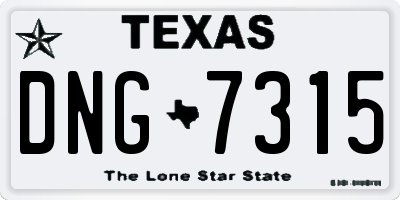 TX license plate DNG7315