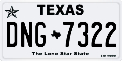 TX license plate DNG7322