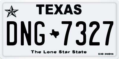 TX license plate DNG7327