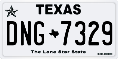 TX license plate DNG7329