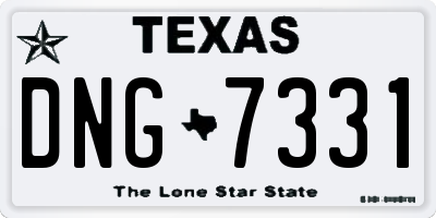 TX license plate DNG7331