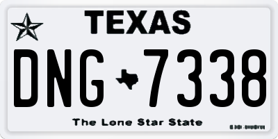 TX license plate DNG7338