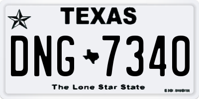 TX license plate DNG7340