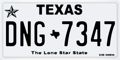 TX license plate DNG7347