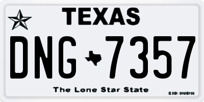 TX license plate DNG7357