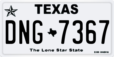 TX license plate DNG7367