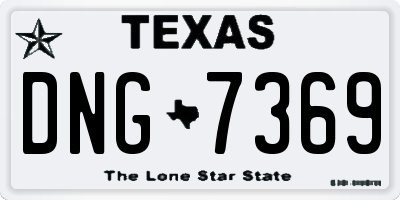 TX license plate DNG7369