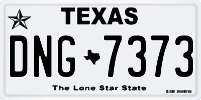 TX license plate DNG7373