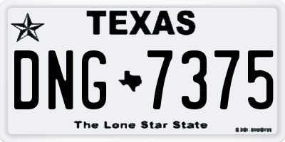 TX license plate DNG7375