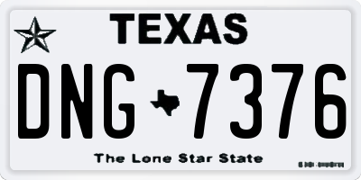 TX license plate DNG7376