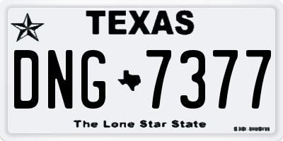 TX license plate DNG7377