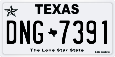 TX license plate DNG7391