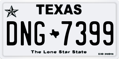 TX license plate DNG7399