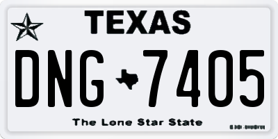 TX license plate DNG7405