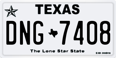 TX license plate DNG7408