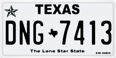 TX license plate DNG7413