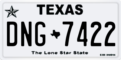 TX license plate DNG7422