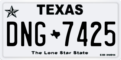TX license plate DNG7425