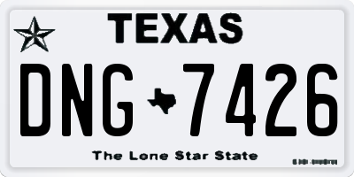 TX license plate DNG7426