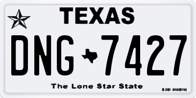 TX license plate DNG7427