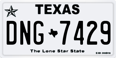 TX license plate DNG7429