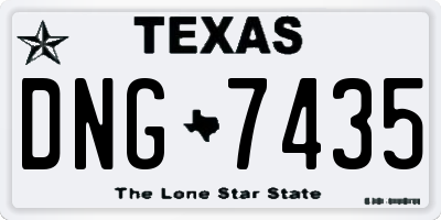 TX license plate DNG7435