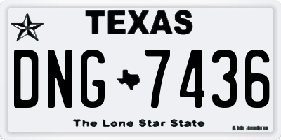 TX license plate DNG7436