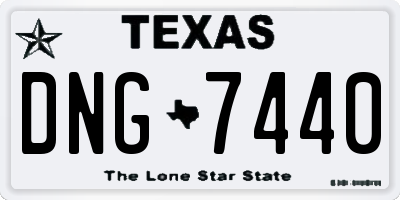 TX license plate DNG7440