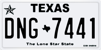 TX license plate DNG7441